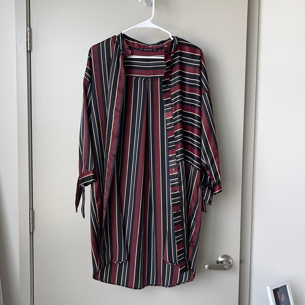 Zara silk button-down silk dress